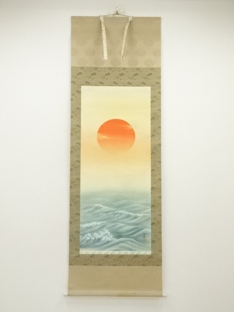 掛け軸 紺敏 旭日静波 絹本 希少 軸装 茶道具 掛軸 美品 です（二重箱）。 楽天市場】掛け軸 掛軸（かけじく）旭日静波（美濃 正堂）＜太巻二重箱